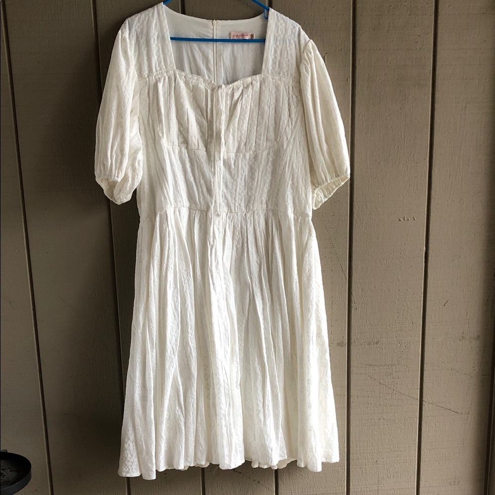 Ivy City Co Eyelet  Maxi White Sz 18W Dress